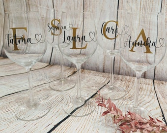 Personalisiertes Weinglas - Glas personalisiert - Geschenk Freundin - Geschenk Freundin