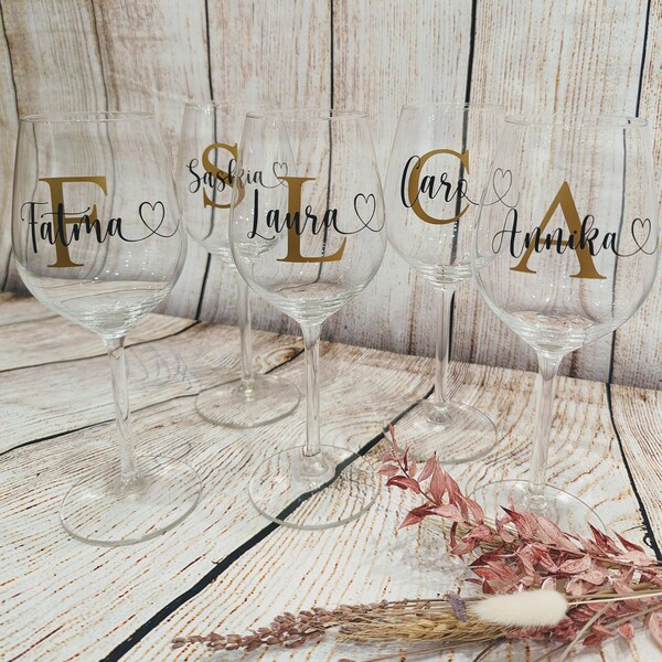 Personalisiertes Weinglas - Glas personalisiert - Geschenk Freundin - Geschenk Freundin