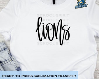 Lions Mascot Graphic Sublimation Ready to Press Sheet