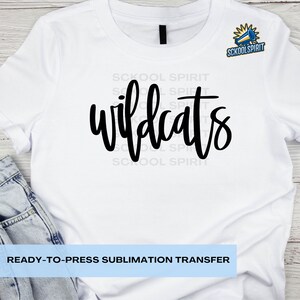 Wildcats Mascot Graphic Sublimation Ready to Press Sheet