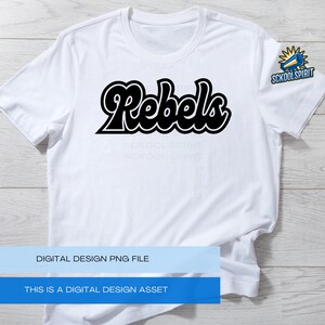 Tshirt sportif Rebels à motif graphique | Image PNG de Rebelles | Graphique SVG Rebels Word