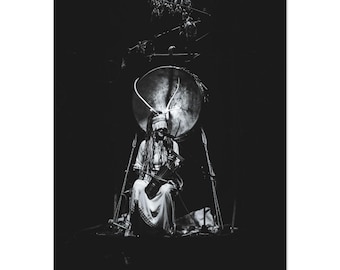 Heilung 2025 Brixton Academy Monochrome Drum Maria Franz Backdrop Poster