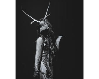 Heilung 2025 Brixton Academy Concert Poster – Black & White Norse Folk Ritual Print