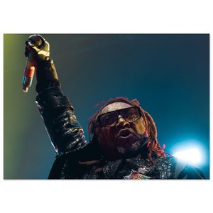 Benji Webbe of Skindred Electrifying Performance Poster - Wembley Arena Reggae Metal Print
