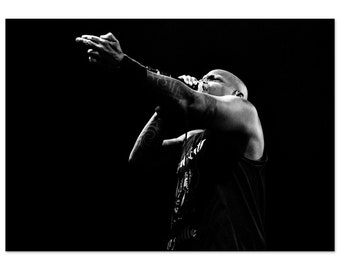 Derrick Green of Sepultura Poster - London 2022 Concert Silhouette Print