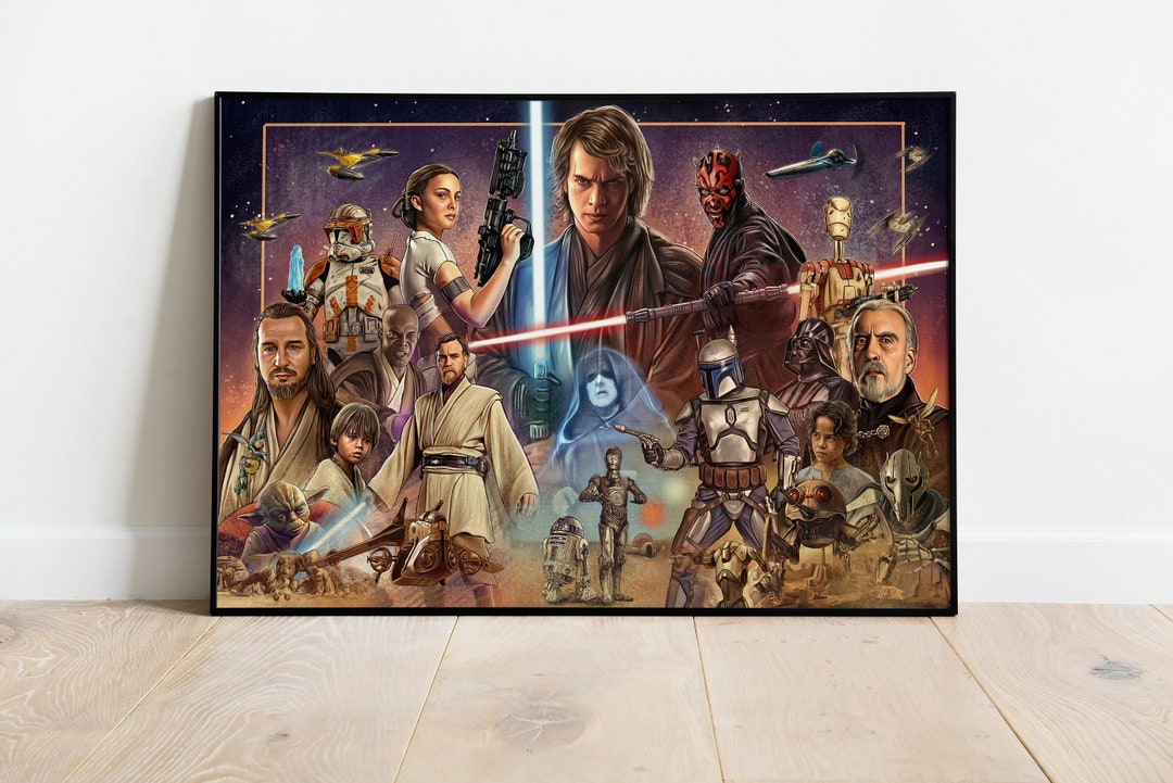 Star Wars All Characters / Star Wars Poster / Star Wars Etsy