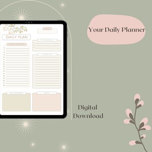 Digital Daily Planner, Portrait Digital Planner, Daily Schedule, iPad Planner, GoodNotes Planner, Notability Planner