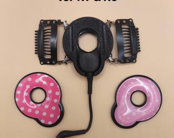 Cochlear N7 N8 Case, Pink Polka Dot & Pearl Coil Protector with Clip