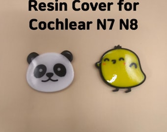 Joyshell Resin Cover for Cochlear N7 N8, Panda Chick Designs, Glossy Finish