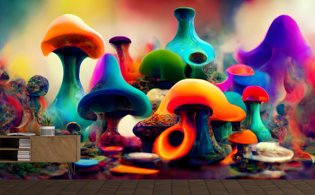Colorful Mushroom Wallpaper, Mushroom Wallpaper, Colorful Wallpaper ...