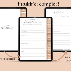 Planificateur de mariage en français , Planificateur de mariage iPad, Goodnotes de mariage, Liste de mariage, checklist, Budget de mariage image 3