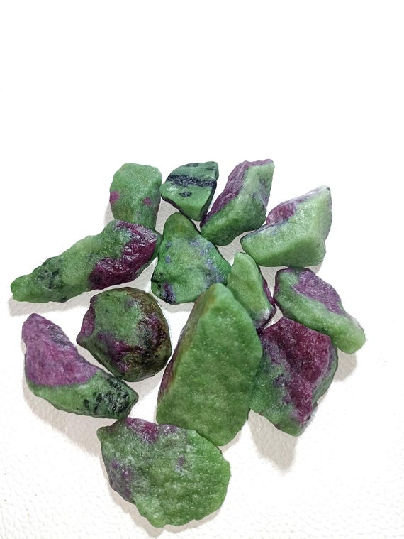 786 Carat Ruby Zoisite Rough, African Red and Green Gemstone (13