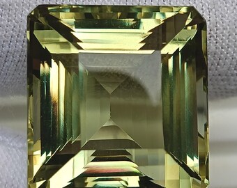 グリーンアメジスト スクエアファセットカット ルースジェムストーン 3