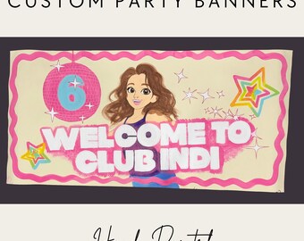 Custom Hand Painted Birthday Banner, Personalized Party Backdrop, Large Statement Sign, Name Banner