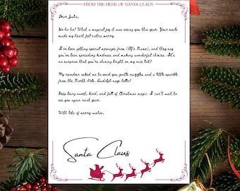 Personalized Santa Letter | Magical Christmas Letter from Santa | Nice List Letter | Holiday Keepsake