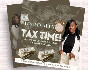 Tax Prep Service Flyer, Tax Credit Repair Template (DIY Canva)