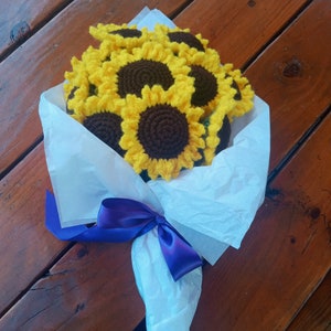 Crochet Sunflower Bouquet