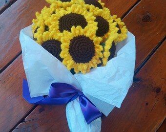 Crochet Sunflower Bouquet