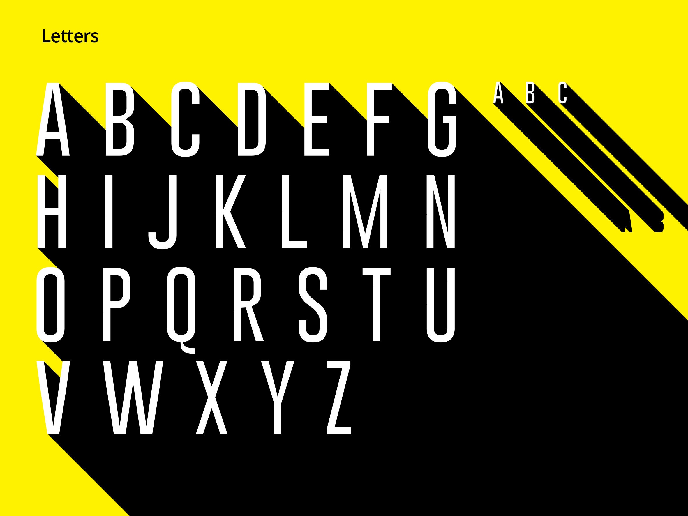 Shadow Alphabet, Black & White Letters, Alphabet Clipart, White Letters