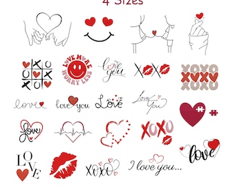 Valentines Heart Embroidery Designs, Trendy Love Patterns (PES, DST)