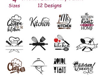 Chef Kitchen Embroidery Design | Cooking Bundle (PDF)