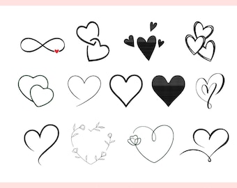 Hearts Machine Embroidery Design: Mini Heart Shapes Bundle - 4 Sizes