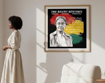 Culturally Rooted Rosa Parks Art, Heritage-focused Civil Rights Poster, Black-Owned Shop Statement Piece