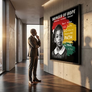 Modern Heirloom Art Poster: Culturally Rooted Ruby Bridges Decor
