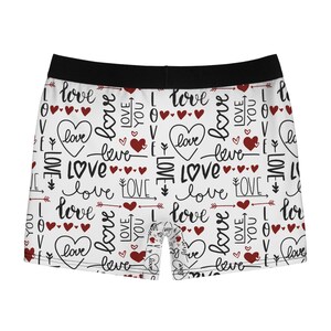 Personalized Love Heart Day Men's Boxer Briefs | Gift for Him | Couples ...