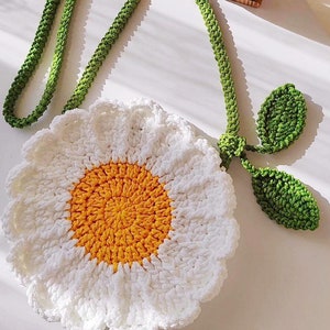 Daisy Flower Crochet Bag | Small for Daughter, Big for Mother | Gift for Mother's day