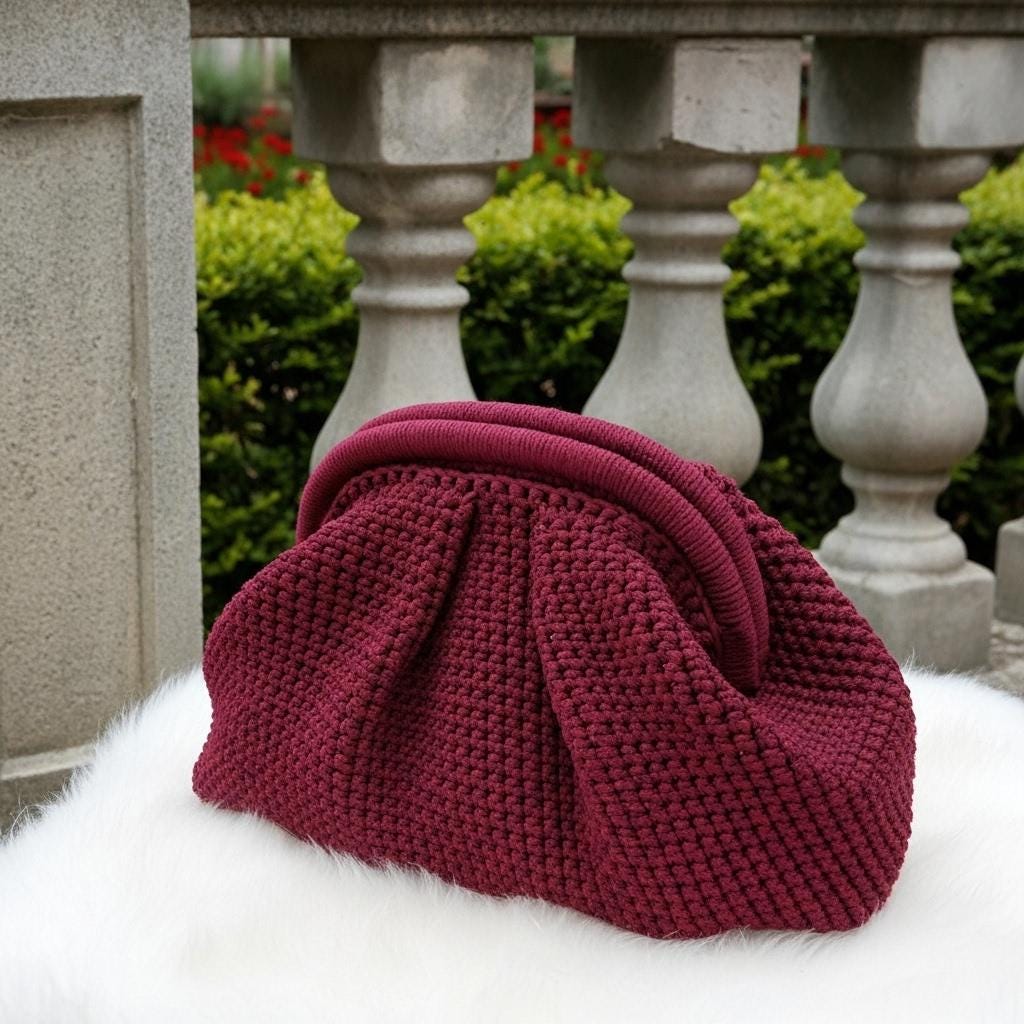 My Best Bag Pochette Bordeaux Modello Janine Classique 40x20x11 - Bags - Foto 9