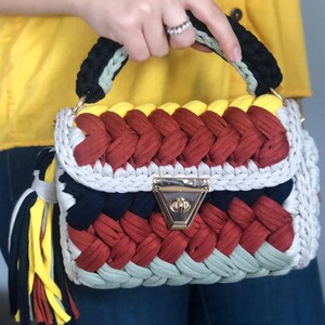 Hand Woven Crochet Luxury Bag | Designer Handbags | Clutch Bag For Women | Anniversary Gift | Distinctive Hand Bag | Elegantly Designed Bag