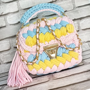 Handmade Crochet Capri Bag: Luxury Knitted Shoulder Bag