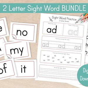 Sight Words Worksheets, Printable Sight Word Flashcards, Sight Words, Homeschool, Montessori Digital Download, Learn to Read