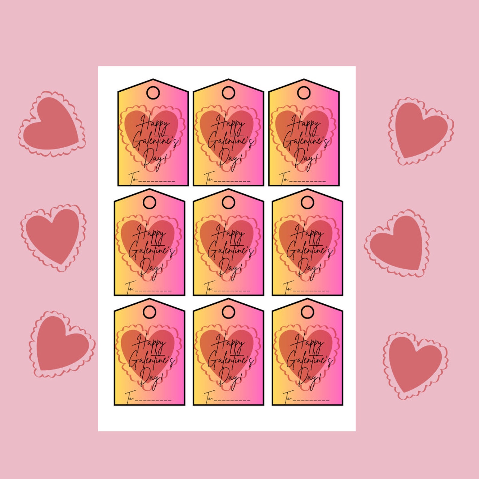 Galentine's Day Game Bundle With Gift Tags - Etsy