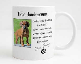 Liebe Hundemama Tasse | Geschenk für Hundebesitzer | Personalisierte Tasse | Foto Tasse