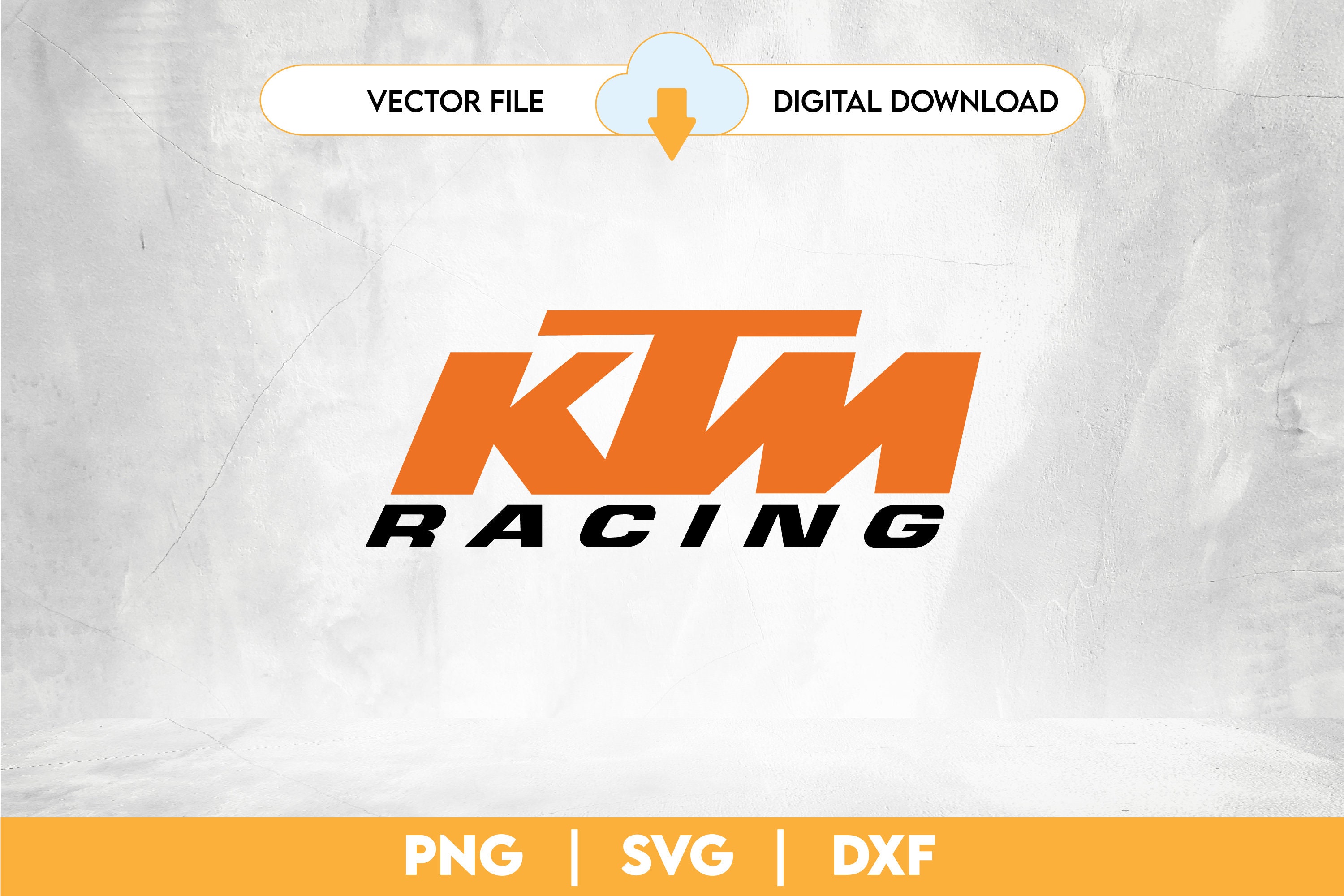 Ktm Racing digitaal bestand Vector DXF PNG SVG direct downloaden