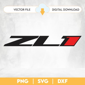 Puede incluir: Diseño de logotipo "ZL1" en negro y rojo. Esta descarga digital es un archivo vectorial que se puede utilizar para manualidades, impresión y otros proyectos creativos.