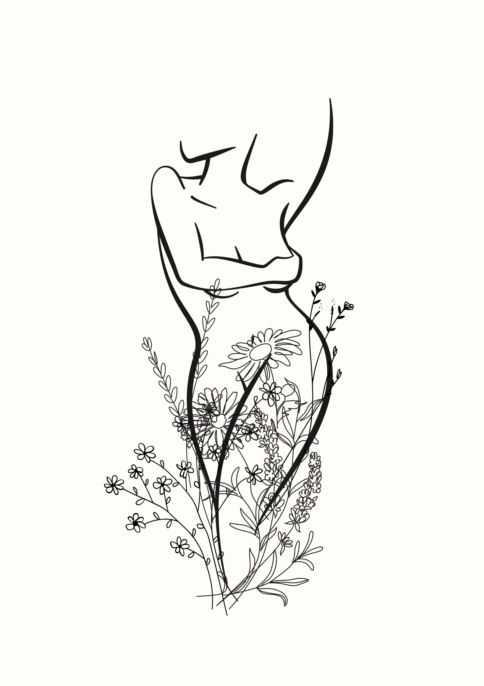 Digital Line Art Print Downloadable & Printable Etsy