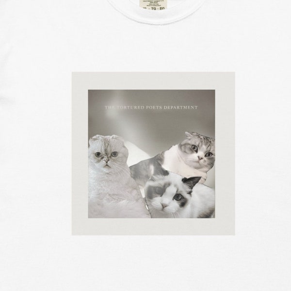 Tortured Poets Department Taylor Cat T-Shirt Funny Meredith Olivia Benji Gift for Fans Comfort Colors