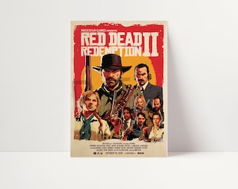 Red Dead Redemption Game Poster Print Wall Art A4 A3 A2 A1 *buy 2 get 1 Free*