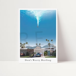 Dont Worry Darling Movie film poster Print Wall Art A4 A3 *buy 2 get 1 Free*