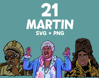 Martin Svg-paket, Martin TV-program Svg, Sheneneh Jenkins-bilder, Sheneneh Clipart-set, Martin Lawrence, Martin-karaktärer Svg
