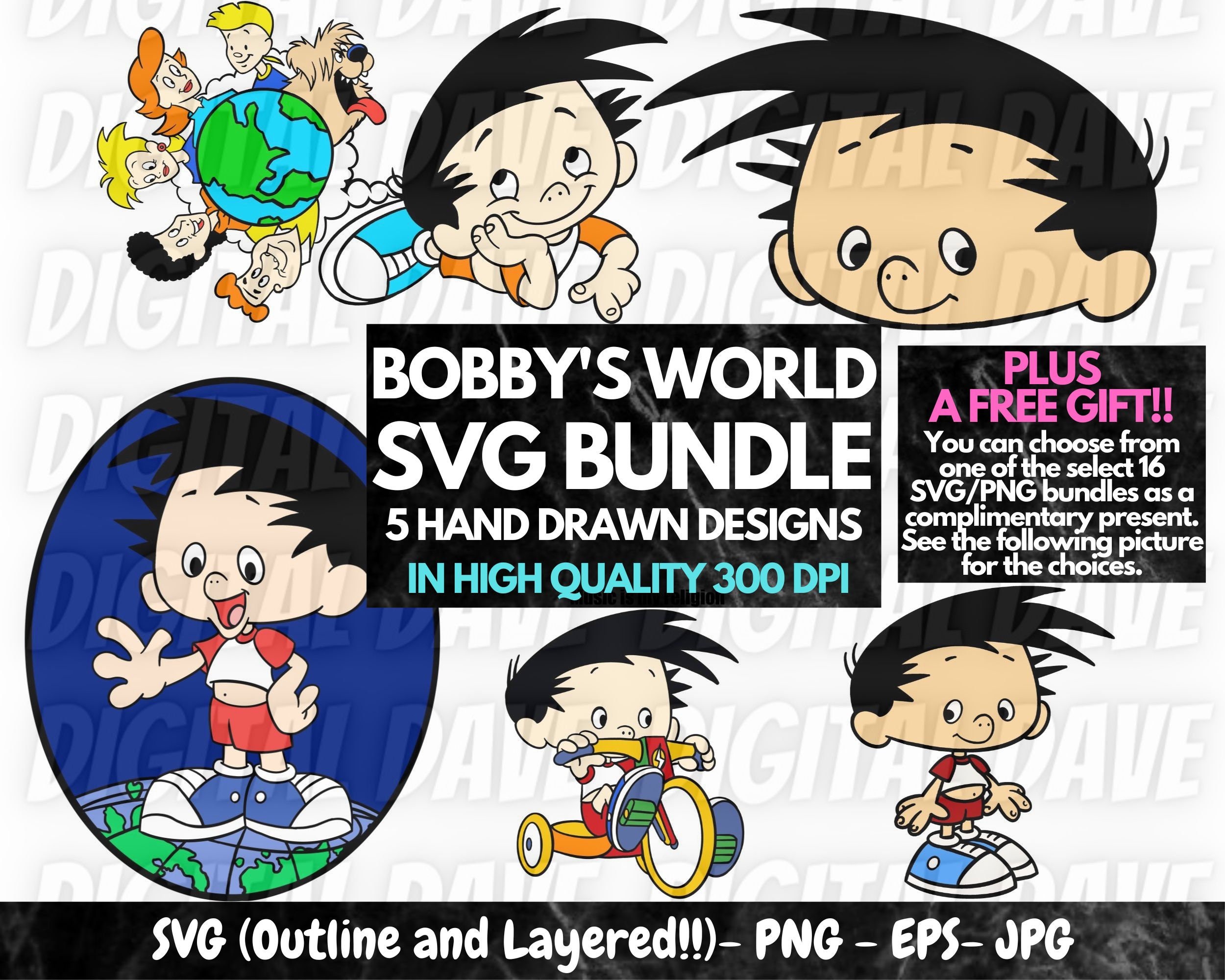 Moskee Vooroordeel delicatesse Bobby's World Svg Bundle Cricut Bobby's World Svg - Etsy België