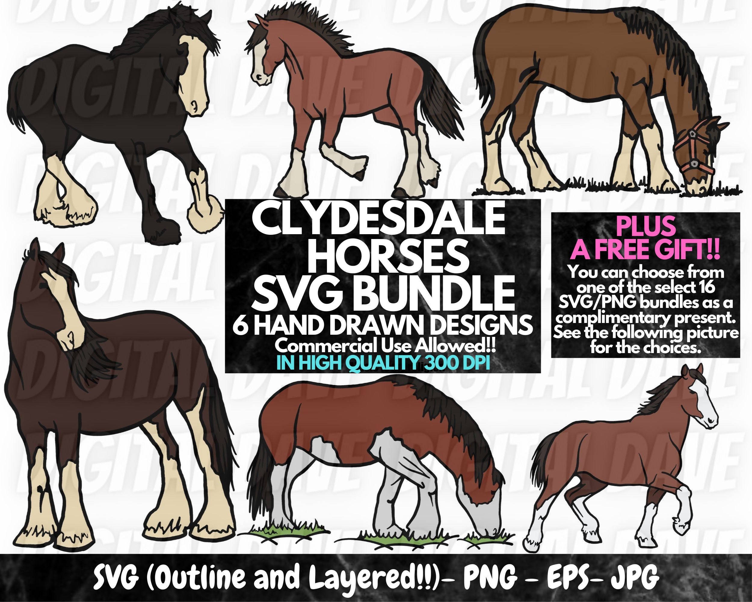 Clydesdale Horses Svg Bundle Cricut Clydesdale Horses Svg Etsy Australia