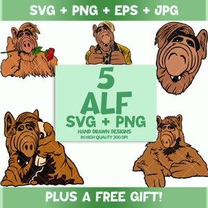 Alf-Svg-Bundle, Cricut Alf-Svg, Alf-Silhouette-Svg, Alf-Svg für Becher, Alf-Clipart-Set, Alf-Schnittdatei, Alf-Cicut-Design, Alf-Tshirt-Svg