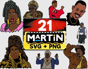 Martin Svg Bundle, Martin TV Show Svg, Sheneneh Jenkins Images, Sheneneh Clipart Set, Martin Lawrence, Martin Characters Svg