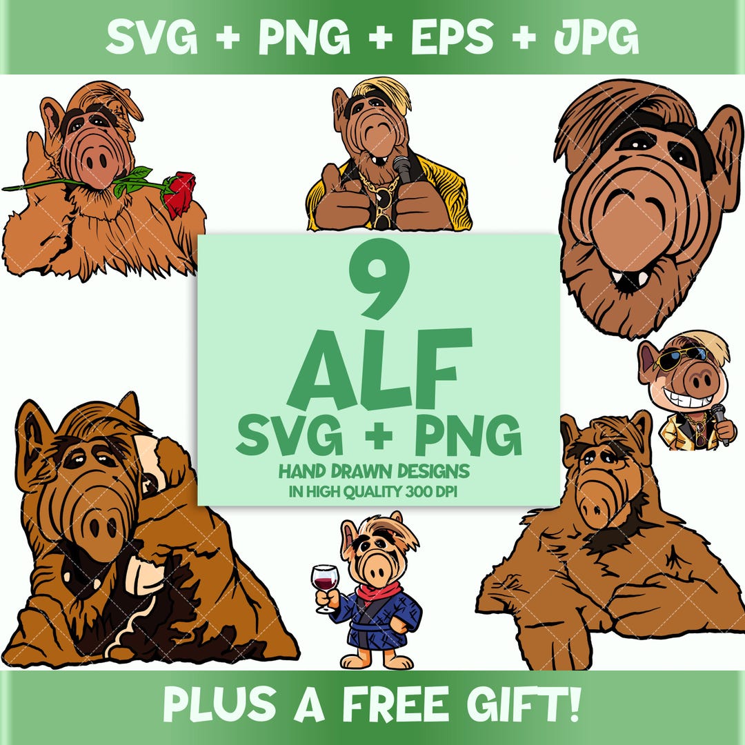 Alf SVG Bundle – Alf TV Show Character Png Svg Files, 80s Retro Alf ...