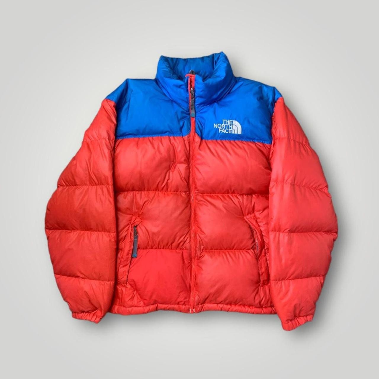 The North Face Red and Blue 700 Nuptse Puffer Jacket Etsy