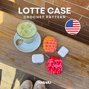 LOTTE CASE - Airpods Headphone Crochet Pattern, Tshirt Yarn, English PDF Document | Festnetz Bags